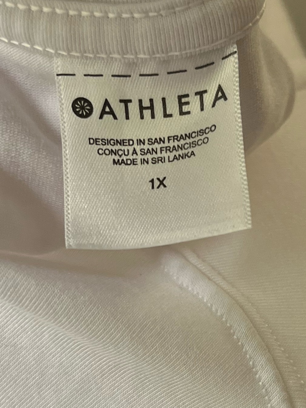 1X Athleta white Long Sleeve Tee 2023 - Picture 3 of 5